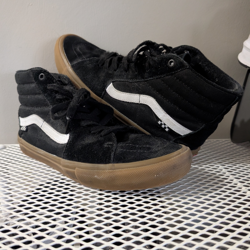 Black and White High-Top Sneakers